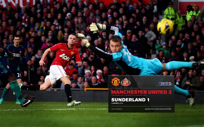 Manchester United 3 Sunderland 1-2012-13 campeão de papel de parede Visualizações:8304