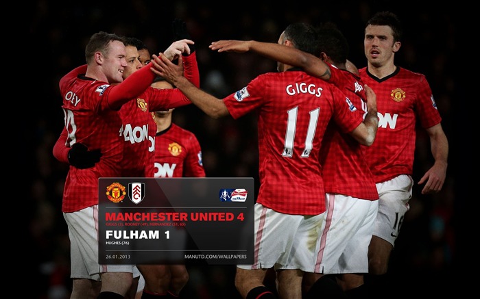 Papel de parede do campeão Manchester United 4 Fulham 1-2012-13 Visualizações:7742