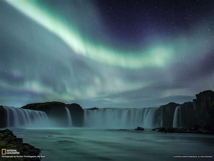 Cascada Iceland-National Geographic fondo de pantalla Vistas:8102