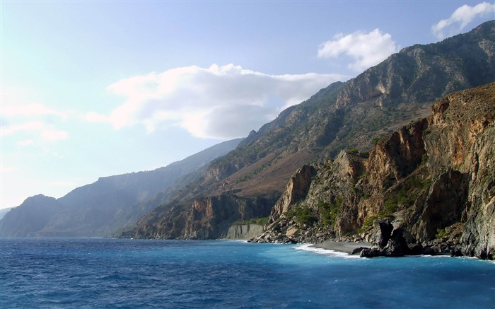 Crète falaises-Grèce Voyage photo fond d'écran Vues:10562