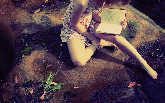 girl reading-High quality HD Wallpaper Views:9989 Date:2013/5/11 23:51:02