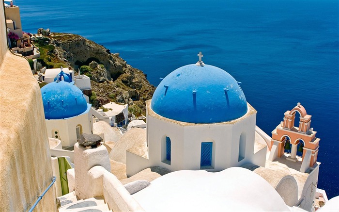 oia santorini-Grèce Voyage photo fond d'écran Vues:17341