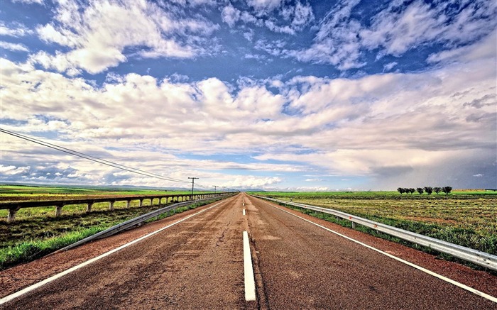 diseño de paisaje de campo de carretera: papel tapiz panorámico de paisaje Vistas:13339