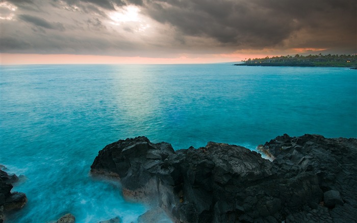 Mer calme-Hawaiian Islands paysage Fond d'écran Vues:9244