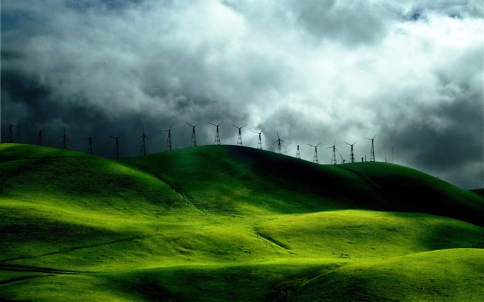 Prairie Wind Power-Fond d'écran paysage Nature Vues:12370