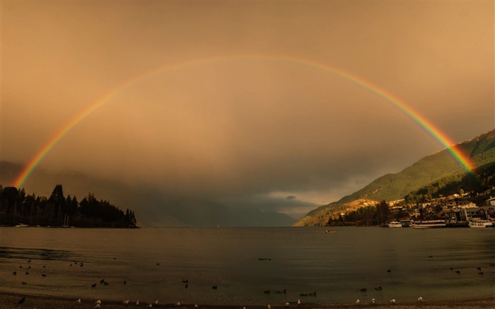 increíble fondo de pantalla de fotografía de paisaje de arco iris Vistas:11515