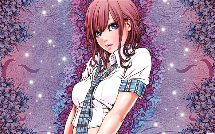 girl cute shirt tie-2013 Anime HD Wallpaper Views:13302 Date:2013/6/11 22:06:02