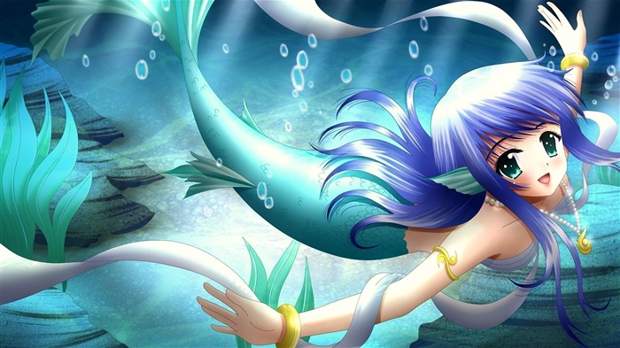 girl mermaid tail smile-2013 Anime HD Wallpaper Views:52558 Date:2013/6/11 22:09:47