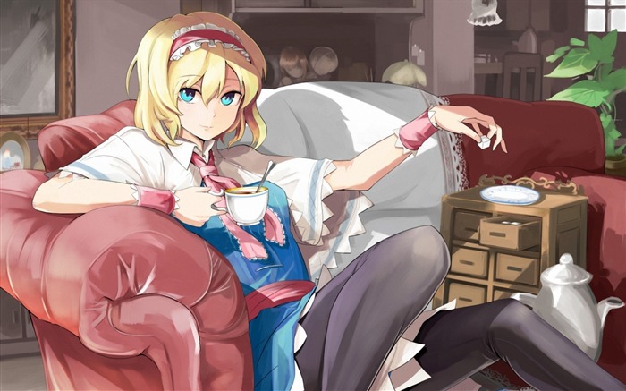 girl room sitting sofa tea mug sugar-2013 Anime HD Wallpaper Views:15093 Date:2013/6/11 22:11:34