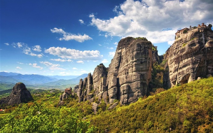 grecia rocas valle-paisaje fondo de pantalla HD Vistas:10701