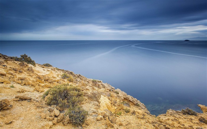 horizonte, mar, quebra, céu, verão, fotografia, papel de parede Visualizações:10091