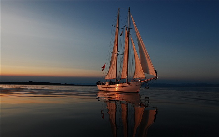 ocean boat-Landscape photography fondo de pantalla Vistas:12218