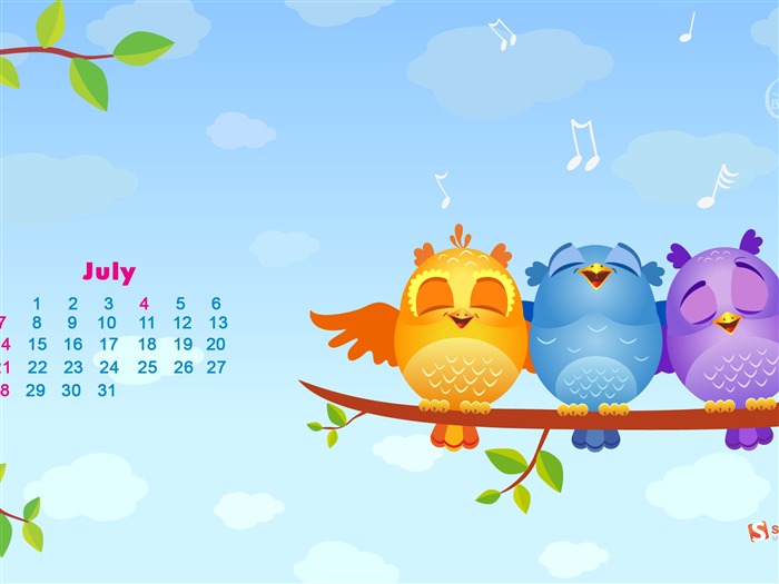 July 2013 calendar desktop themes wallpaper Views:27094