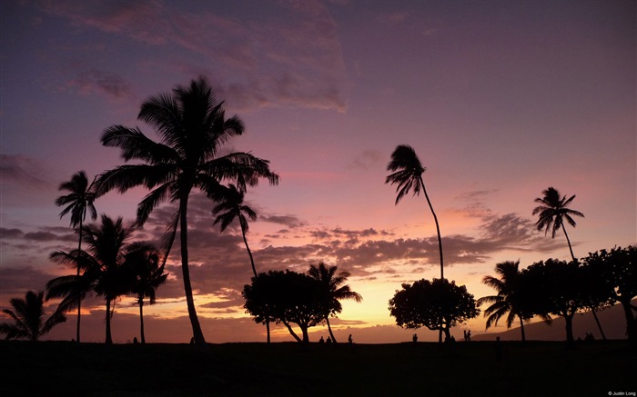 Maui Sunset Kihei-Windows temas de papel de parede Visualizações:9992