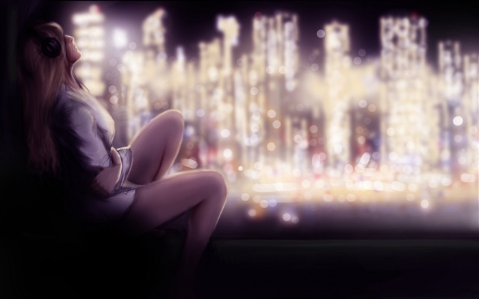 Melancholy Girl-Abstract design HD wallpaper Views:11068 Date:2013/7/13 12:24:05