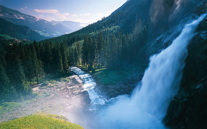 Chutes d'eau spectaculaires-Nature paysage HD Fond d'écran Vues:11200