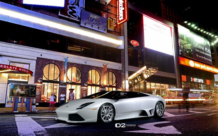 Times Square Lamborghini Murcielago LP640 papel de parede 03 Visualizações:10250