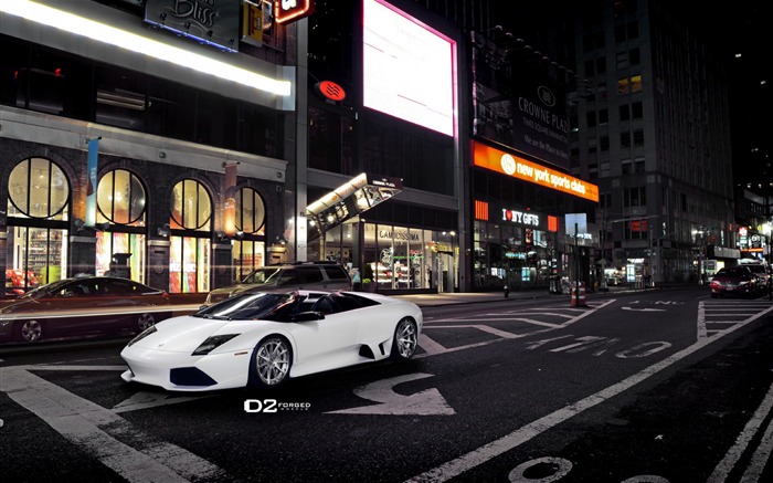 Times Square Lamborghini Murcielago LP640 papel de parede 04 Visualizações:8486