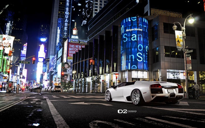 Times Square Lamborghini Murcielago LP640 papel de parede 06 Visualizações:10176