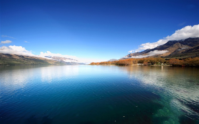 Lago claro da montanha - Papel de parede da paisagem bonita Visualizações:13300