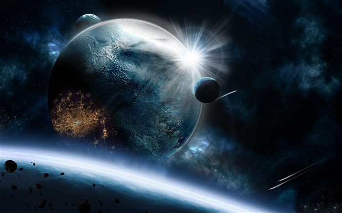 planets asteroids speed impact explosion-Space HD Wallpaper Views:16696 Date:2013/7/26 20:59:58