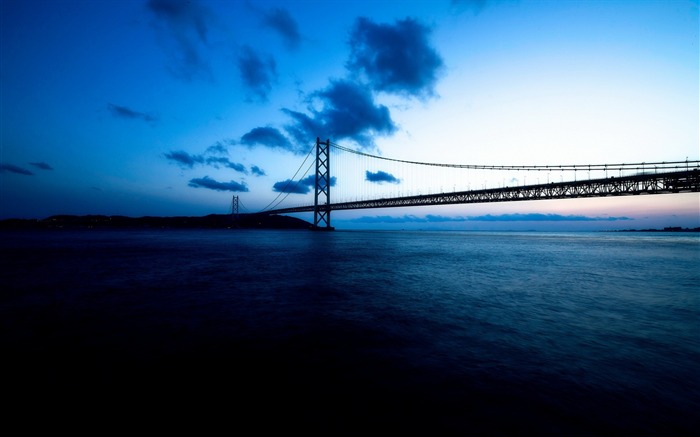 prefecture kobe bridge night-Nature Landscape HD wallpaper Visualizações:9461