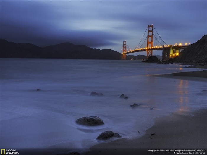 Fondo de pantalla de Golden Blue Hues-National Geographic Vistas:8599