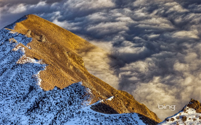 Montaña nieve-agosto 2013 Bing fondo de pantalla Vistas:12743