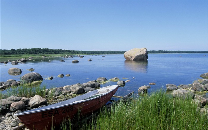 barcos céu grama paisagem verão paisagem HD Visualizações:9559