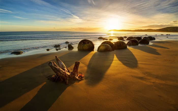 oceano, nascer do sol, rochas, litoral, paisagem, HD, papel de parede Visualizações:9646