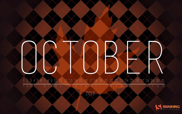 October 2013 calendar desktop themes wallpaper Views:27578