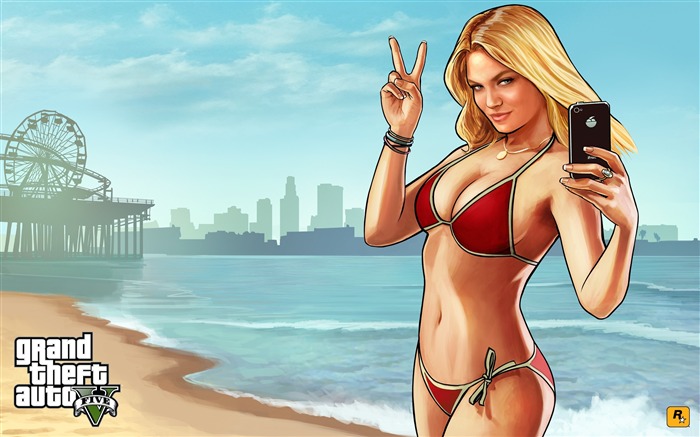 bikini Girl-Grand Theft Auto V GTA 5 jeux HD Fond d'écran Vues:80134