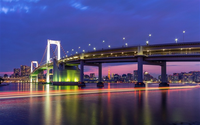 bridge lights lighting shutter speed-World Travel HD Wallpaper Views:6865 Date:2013/9/4 19:04:01