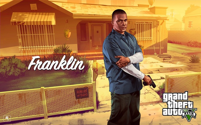 franklin-Grand Theft Auto V GTA 5 jeux HD Fond d'écran Vues:17962