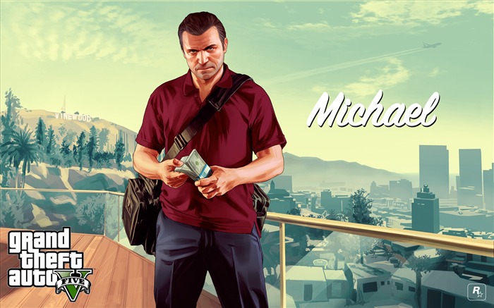 michael-Grand Theft Auto V GTA 5 jeux HD Fond d'écran Vues:24424