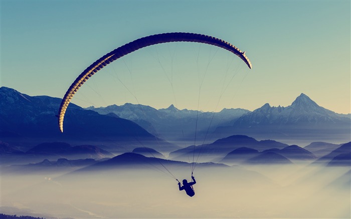 paragliding sky flight-HIGH Quality Wallpaper Views:16380 Date:2013/9/12 23:18:29