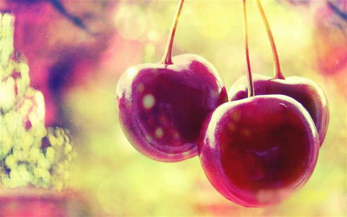 tres cherry berry-Food fondo de pantalla HD Vistas:7855