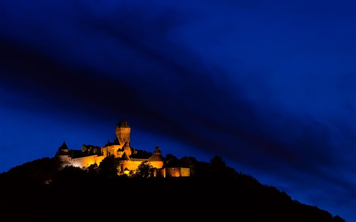 Haute Koenigsburg Alsacia-paisaje europeo fondo de pantalla Vistas:9526