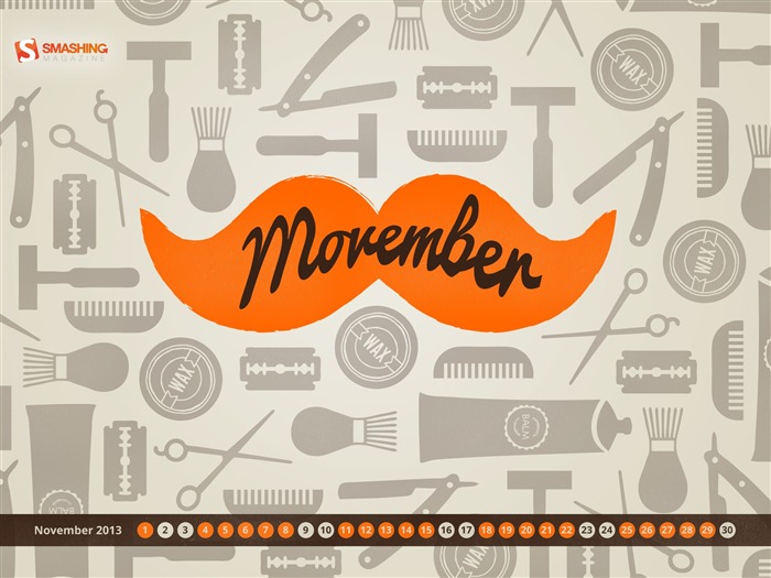 Movember-November 2013日曆壁紙 查看次數:9490