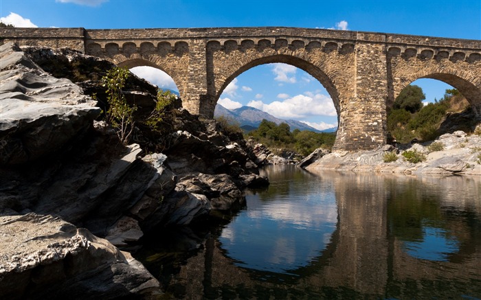 Viaducto Tavignano-European landscape fondo de pantalla Vistas:9022