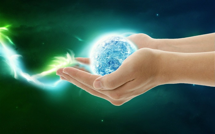 hands ball light glow-design HD wallpaper Views:13422 Date:2013/10/4 9:25:05