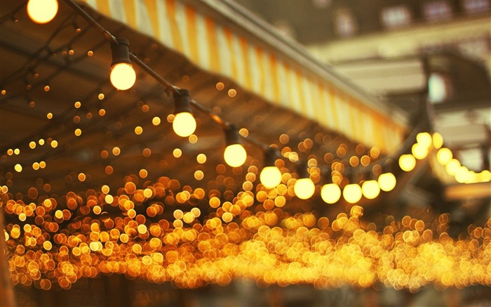 lâmpadas de lâmpadas bokeh-City HD Wallpaper Visualizações:10242