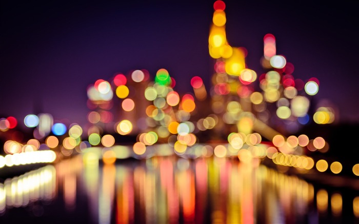 luz da noite bokeh-City HD Wallpaper Visualizações:14353