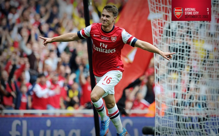 Arsenal 3-1 Stoke City-2013-2014 fonds d'écran Vues:10132