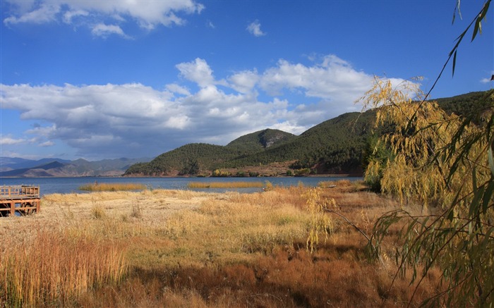 Belle Chine Lac Lugu paysage Fond d'écran Vues:8268