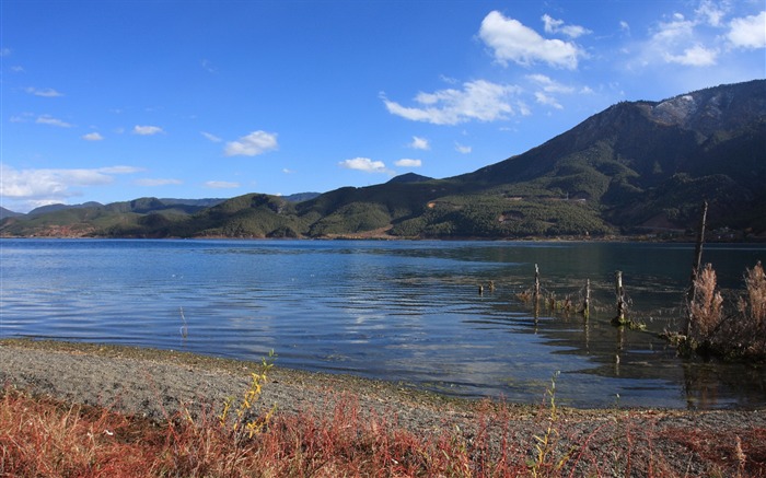 Belle Chine Lac Lugu paysage Fond d'écran Vues:7404