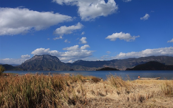 Belle Chine Lac Lugu paysage Fond d'écran Vues:7387