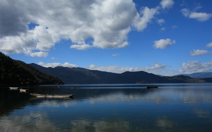 Belle Chine Lac Lugu paysage Fond d'écran Vues:7708