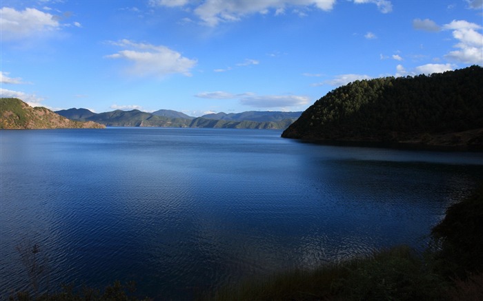 Belle Chine Lac Lugu paysage Fond d'écran Vues:8281