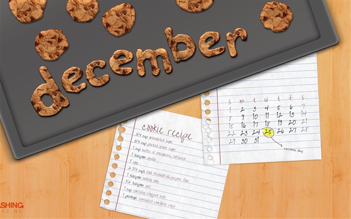 Freshly Baked Cookies-December 2013 Calendar Wallpaper Views:7672 Date:2013/11/30 6:41:57